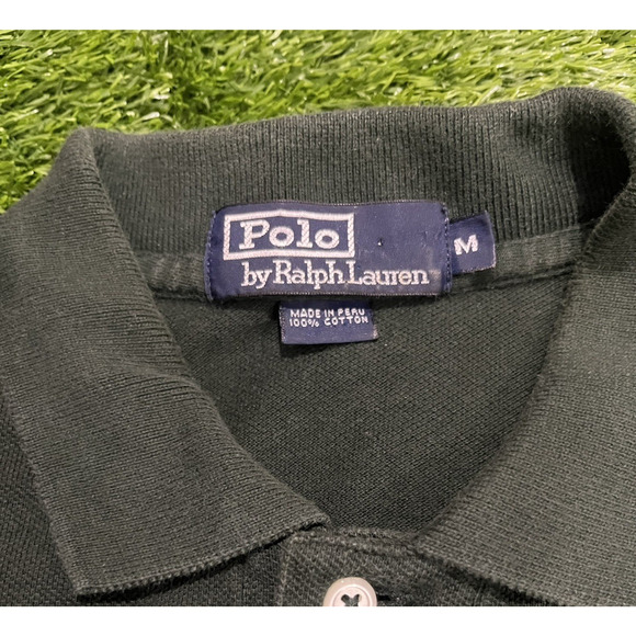 POLO by RALPH LAUREN Vintage Polo Green with RED HORSE Single Stitch Medium - Picture 3 of 7